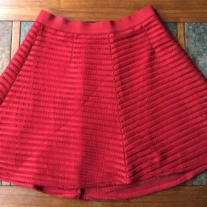 H&M Red Circle Skirt with detailing // UK L